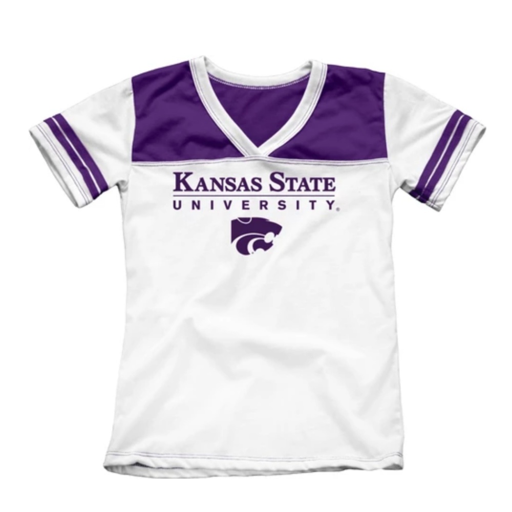 Kansas State University Youth Girls V Neck Tee